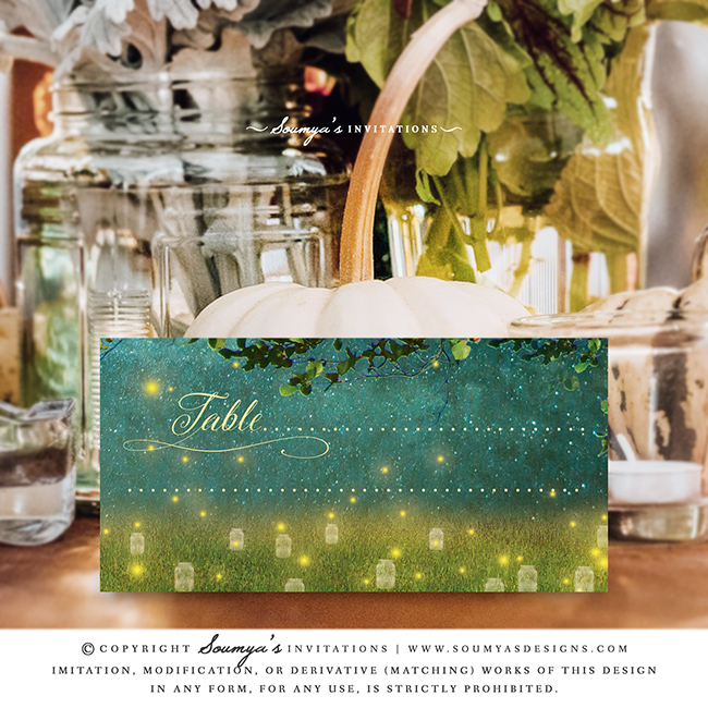 Enchanted Forest Table Cards