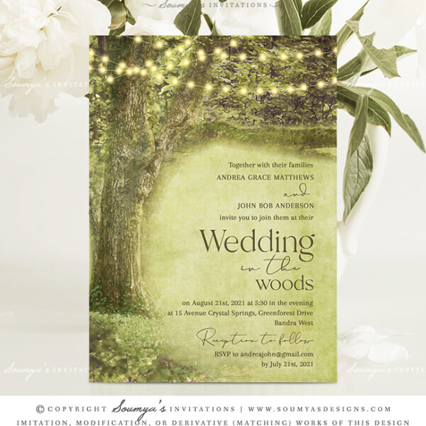 Forest Wedding Invitations – Soumya's Designs