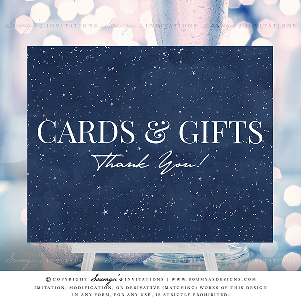 Stars Night Sky Cards and Gifts Sign