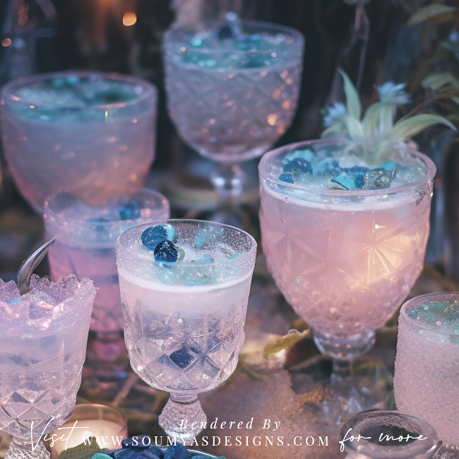 Fantasy Enchanted Forest Theme Drinks by Soumya's Designs